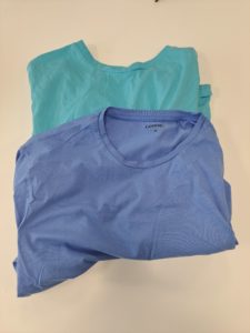 Two blue t-shirts