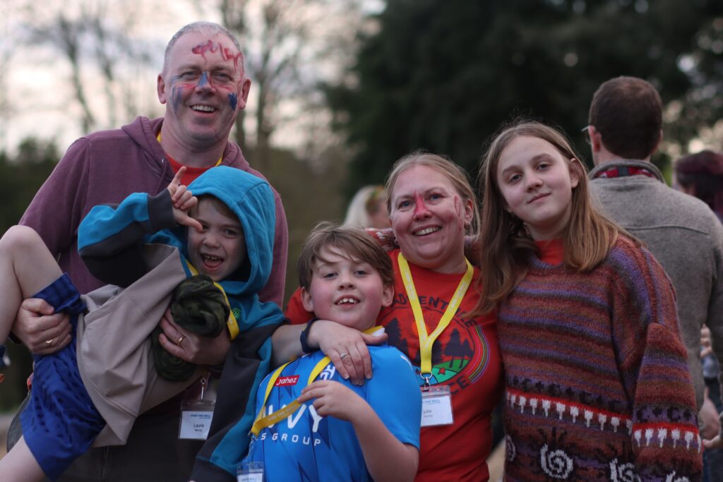 happy family at family camp