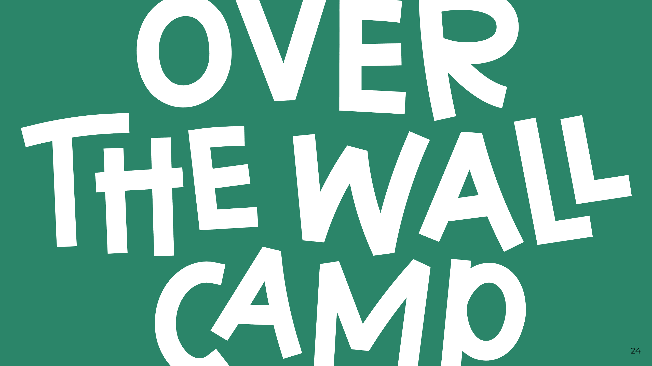 Over The Wall Camp logo on green background