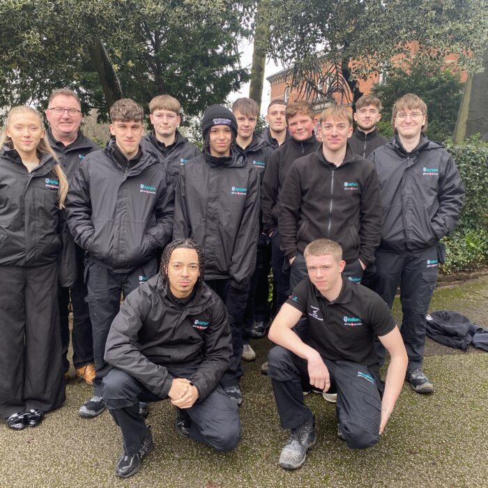 Team of young people from Valliant UK in branded clothing at Over The Wall Camp