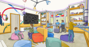 Katapult concept design drawing for children's charity Over The Wall Camp